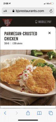 Chicken Parmesan-crusted Chicken