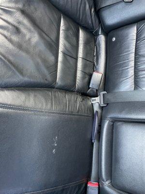 Dirty uncleaned seat