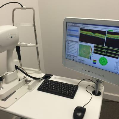 Our new OptoVue OCT machine allows our doctors to assess the health of your eyes and detect for early signs of eye diseases.