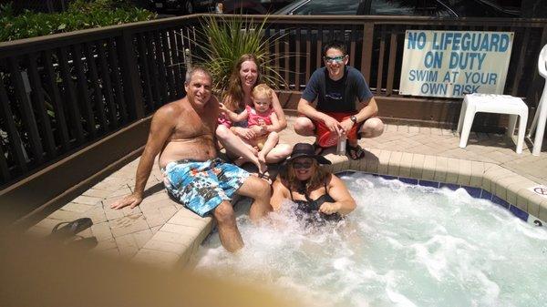 Fun at Riptide... Hot tub