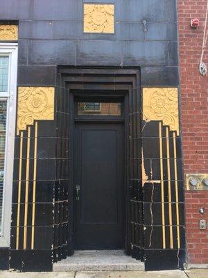 The decorative terra-cotta surrounding the doorways is lovely.