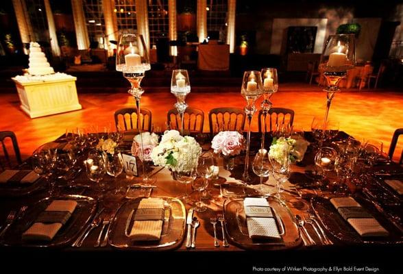 Head table at a wedding reception