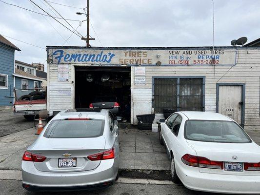 Front of garage