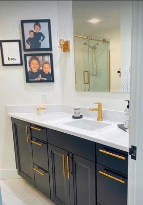 Upstairs bathroom vanity