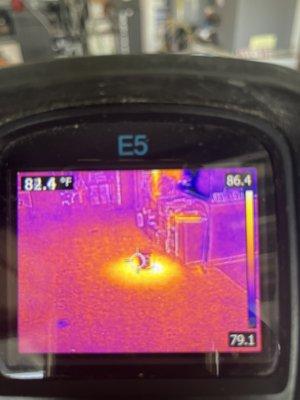 FLIR thermal imaging picture of underground plumbing leak detection