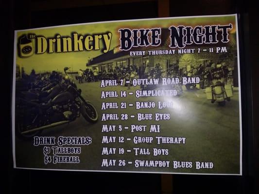 Bike nights flier