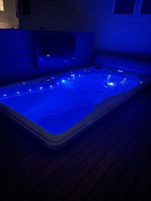 Swim Spa at night