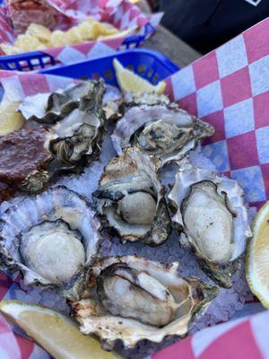 Barbecue lemon garlic oysters. Note the second time we went there was no garlic, they had little flavor.