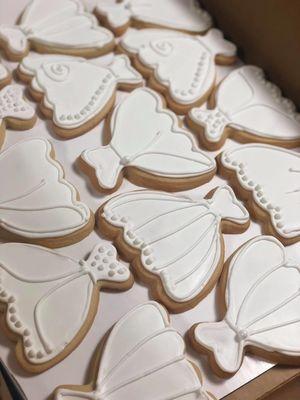 Wedding dress cookies