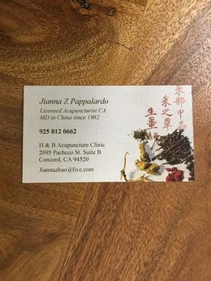 Jianna' s business card.