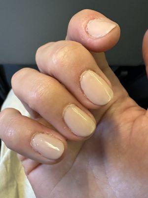 CND shellac gels - the tech pained my cuticles.