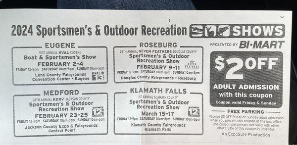 Coupon for the Outdoor Show