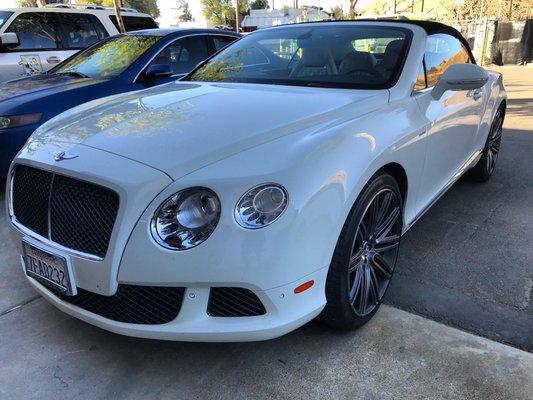 Bentley in for insurance repair