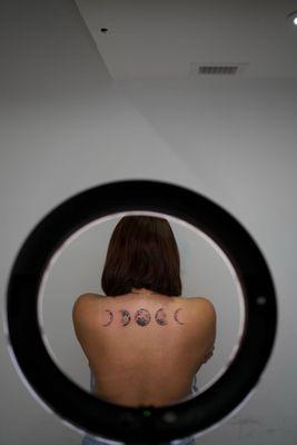 Moon phase tattoo done by : Diaz king