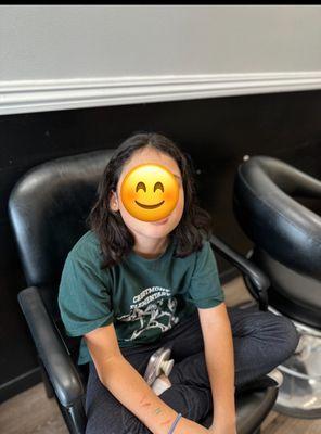 My daughter took off over 6 inches and was so happy to have such a light head of hair. Thanks so much!!!