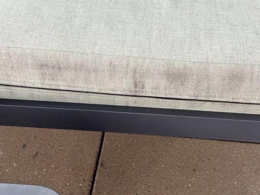 Stains on rooftop furniture