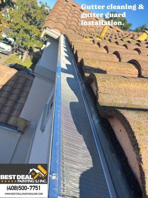 Gutter cleaning & Gutter guards installation.