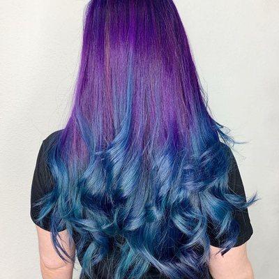 Purple to Blue ombre by owner Michelle