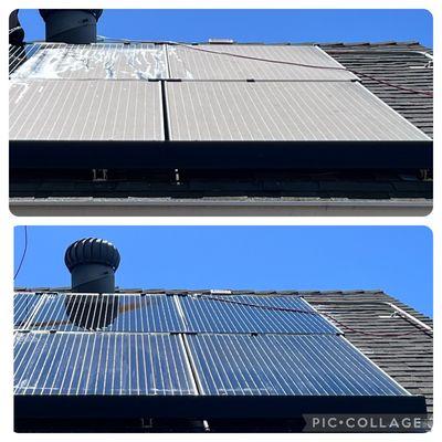 Solar panel cleaning