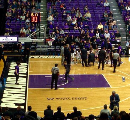 2-23-2017 UP vs BYU. Many more BYU fans than Pilots fans at the game...c'mon Portland, we can do better than that!