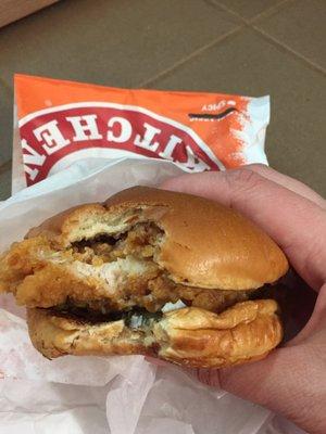 Delicious chicken sandwich