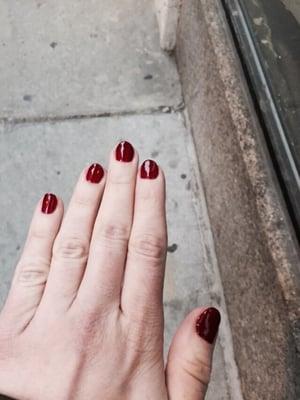 Pretty red nails!