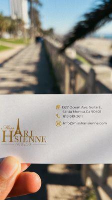 Miss Harisienne's business card