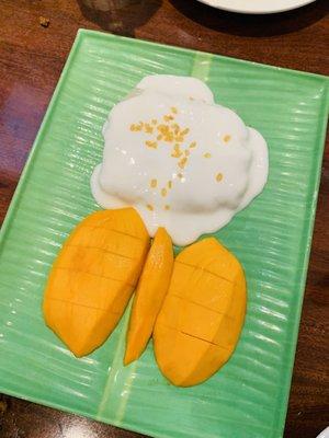 Mango & sticky rice.