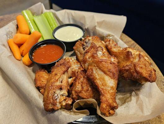 Naked wings with Buffalo sauce! So good!