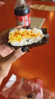 spicy crab onigiri