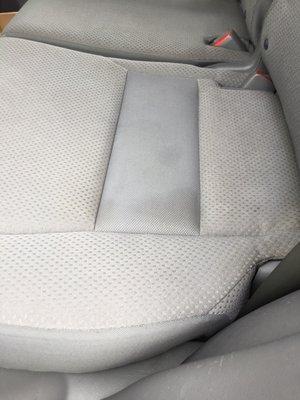 Right rear seat, same one with that nasty hair and gunk stuck to it.