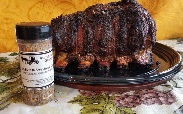 I used Robust Ribeye rub and had the best Standing Rib Roast ever! You can too with Amish Country Gourmet