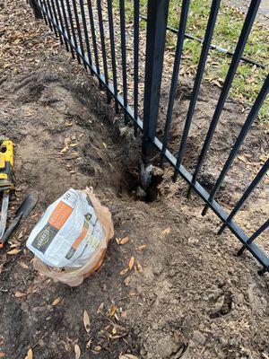 Metal Fence Repair