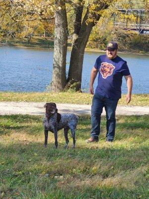 Dan and our mascot