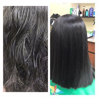 Japanese Hair Straightening Before n After