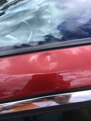 Damaged caused by Lee and Cates technician during windshield replacement