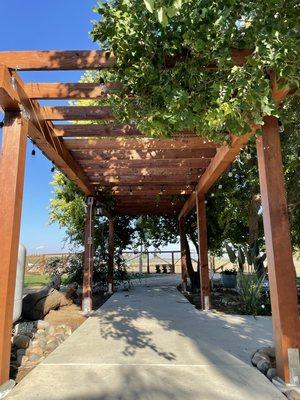 Semitransparent stain/pergola