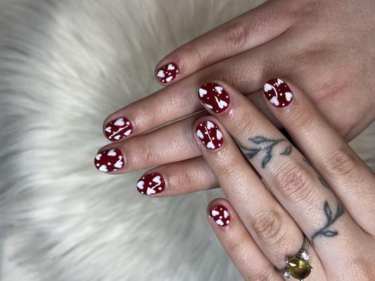 Katrina did Valentine's day nails