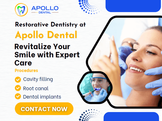 At Apollo Dental in Ballantyne, Dr. Ishita and her skilled team specialize in restorative dentistry to replace missing or damaged teeth.