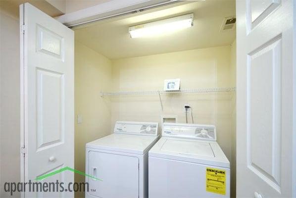 Full size washer and dryer hookups in all of our 2 and 3 bedroom apartments!