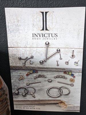 Invictus Body Jewelry flyer