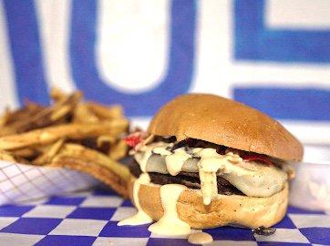 Our delicious Southwest burger. Tortilla chips, pepper jack cheese, bacon.