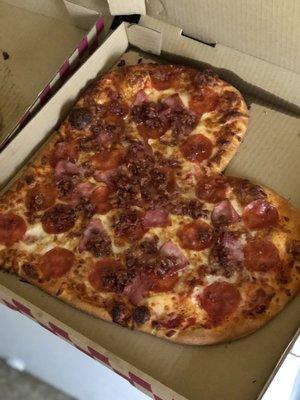 Valentines Day Heart Shape Pizzas!