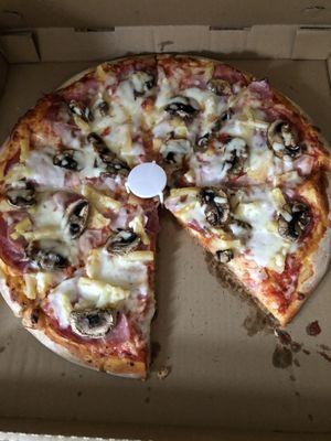 Hawaiian pizza Delicious!!! We substituted the cherries for mushrooms.