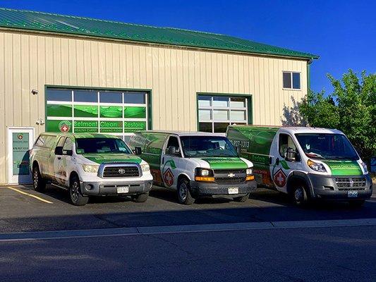 The shop and offices of Belmont Clean + Restore in Carbondale.