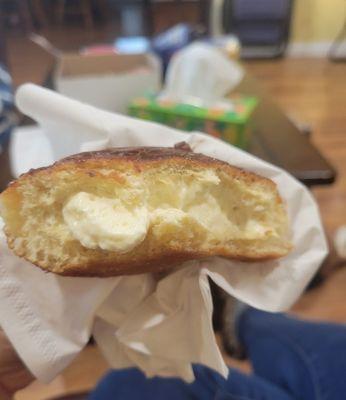 Custard filled donut