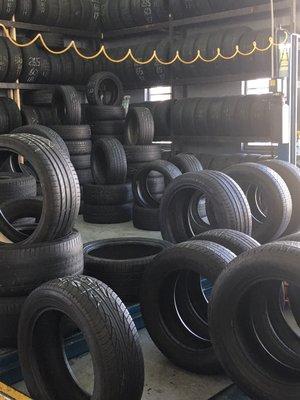 Large variety of used tires