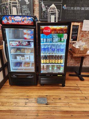 Two coolers now, take home a pint or ice cream cake, or grab a drink with a sandwich