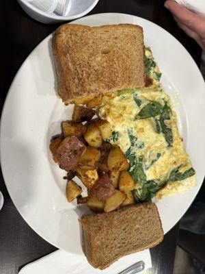 Spinach and Feta Omelette