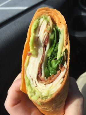 Turkey, Bacon and Guacamole Wrap